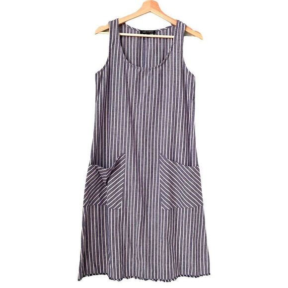Supply & Demand Blue Striped Summer Dress with Front Pockets in Size Small - Picture 1 of 13
